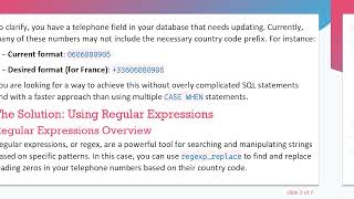 Celebrity Simplifying the Update Telephone Number Format in SQL with Regular Expressions Net Worth