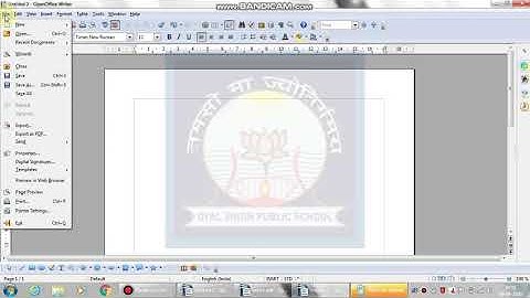 Templates in Open Office_Class X (Part2: Setting Default Template)