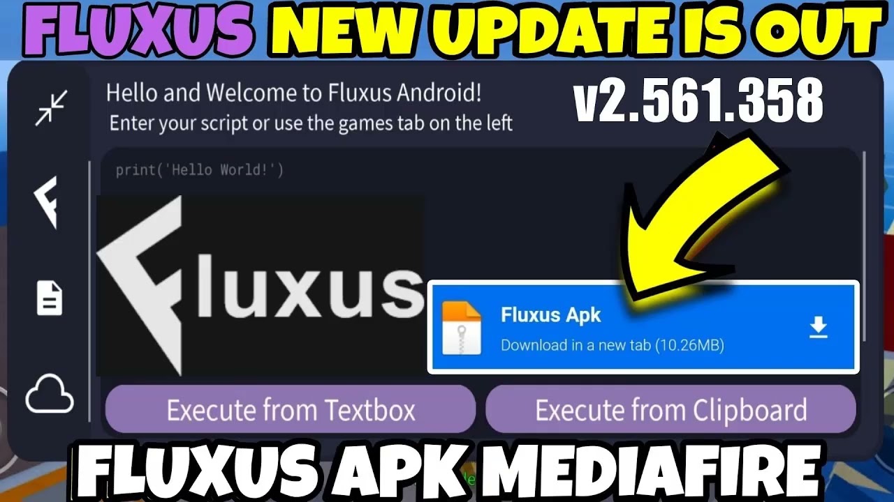 Fluxus Executor Mobile New Update 🔥 FLUXUS DOWNLOAD Better than Hydrogen  Executor & Arceus X 