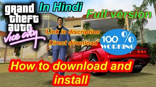 HOW TO DOWNLOAD GTA VICE CITY FOR FREE  II HOW TO DOWNLOAD GTA VICE CITY IN HINDI II Ft .@Desi Gamer screenshot 3