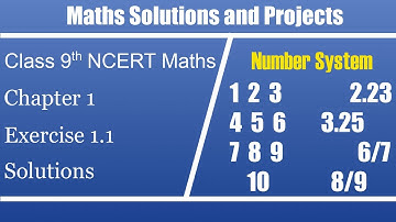 Class 9 Maths NCERT Chapter 1 and Exercise 1.1 - Number Systems