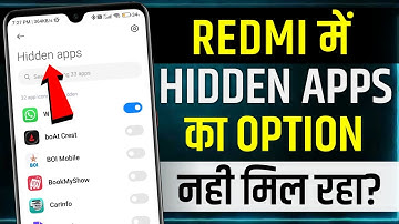 Redmi Hidden Apps Option Not Showing | redmi me hidden app ka option nahi aa raha hai | redmi