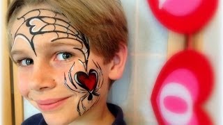 face painting boy valentine boys easy heart