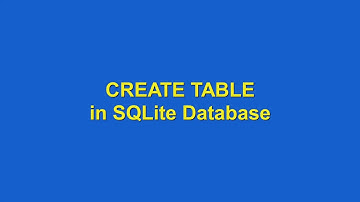 How to CREATE TABLE using SQLite