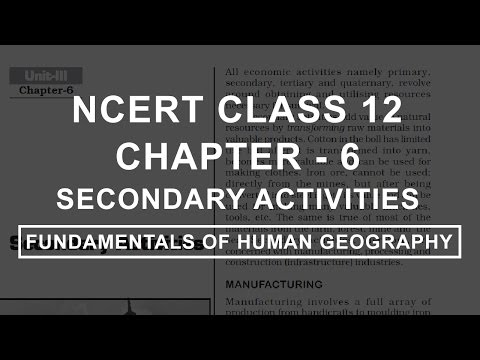 Sekundárne aktivity - Kapitola 6 Geografia Trieda NCERT 12