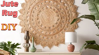 Jute Rug making tutorial | jute diy rug | Handmade Big Carpet