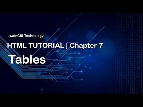 HTML Tutorial | Chapter 7 | Tables - YouTube