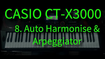 Casio CT-X3000 8. Auto Harmonize / Arpeggiator