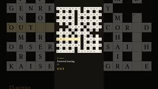 Three cryptic clues, then the diagonal (Day 48 Short)