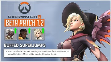 MERCY has a NEW SUPERJUMP Button | Overwatch 2 Beta 1.2 Patch (Comparisons)