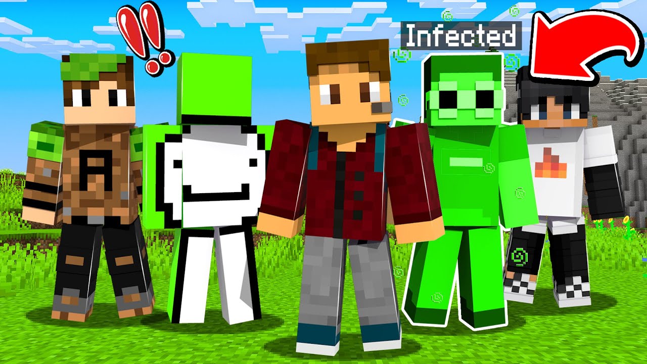 10 MINECRAFT SPEEDRUNNERS VS 1 INFECTED...