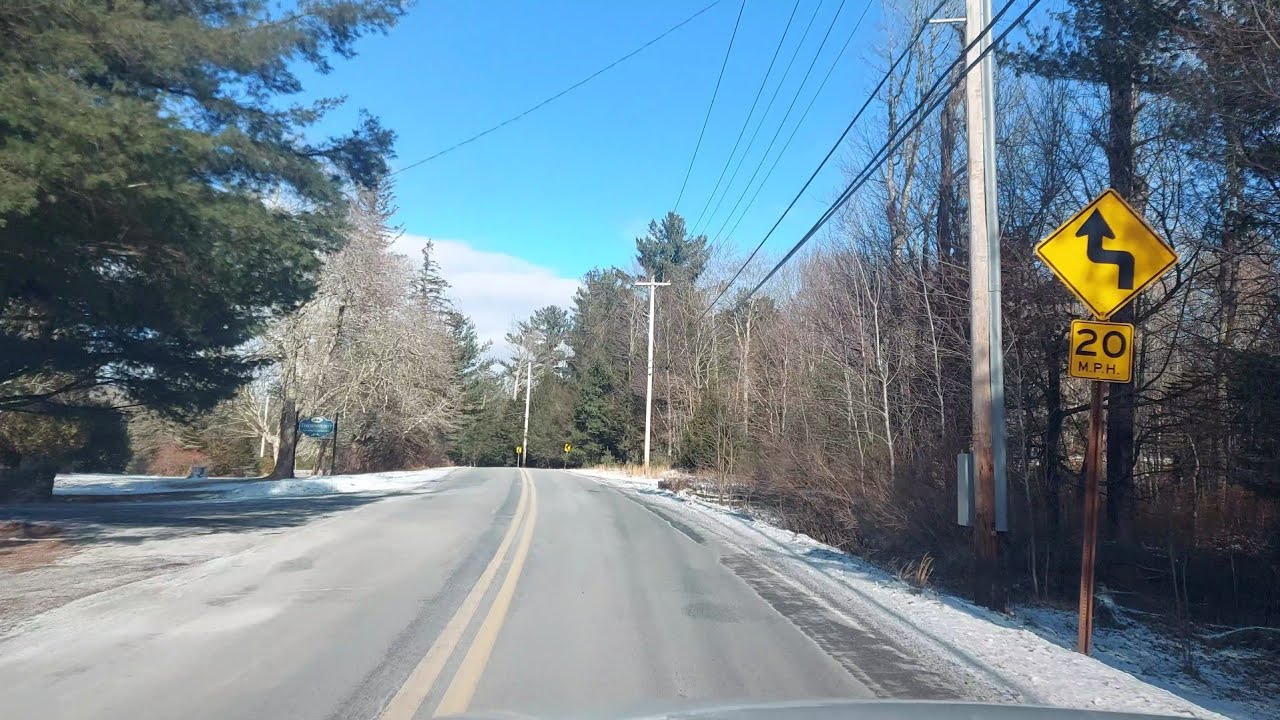 Driving from Thornhurst to Bear Creek Village, Pennsylvania