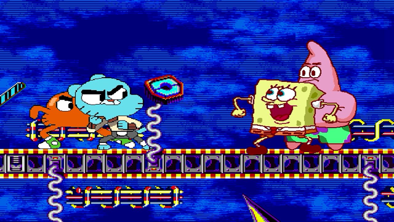 Gumball & Darwin vs Spongebob & Patrick MUGEN Request Battle!!!