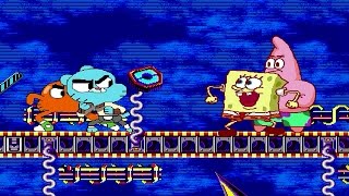 Gumball & Darwin vs Spongebob & Patrick MUGEN Request Battle!!!