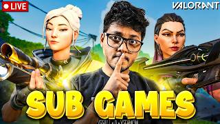 🔴 !Giveaway | Helping Subs To Rank Up - Sub Games | Valorant Live | #valorant #giveaway