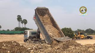 Best trucks at work | Dump trucks dumping dirt