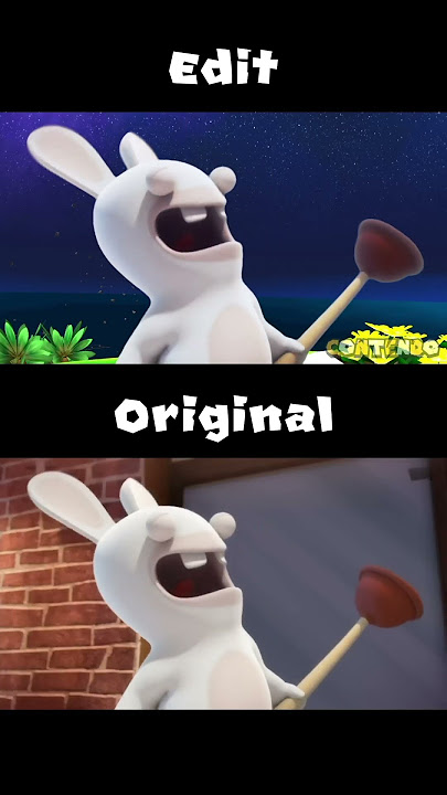 Rabbids in Super Mario Galaxy - Edit & Original Comparison