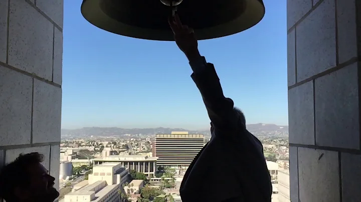 L.A. Councilman Tom LaBonge Rings City Hall Bell