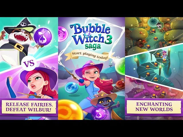 Bubble Witch 3 Saga released on iPhone and Android with 220 new