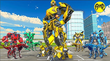 US Police Transform Robot Cop Wolf Attack: Futuristic Super Robot #2 - Android Gameplay