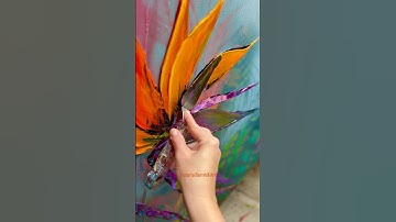 On the easel! Acrylic paint on canvas #painting #art #artist #shorts #fyp #viral #drawing #flowers