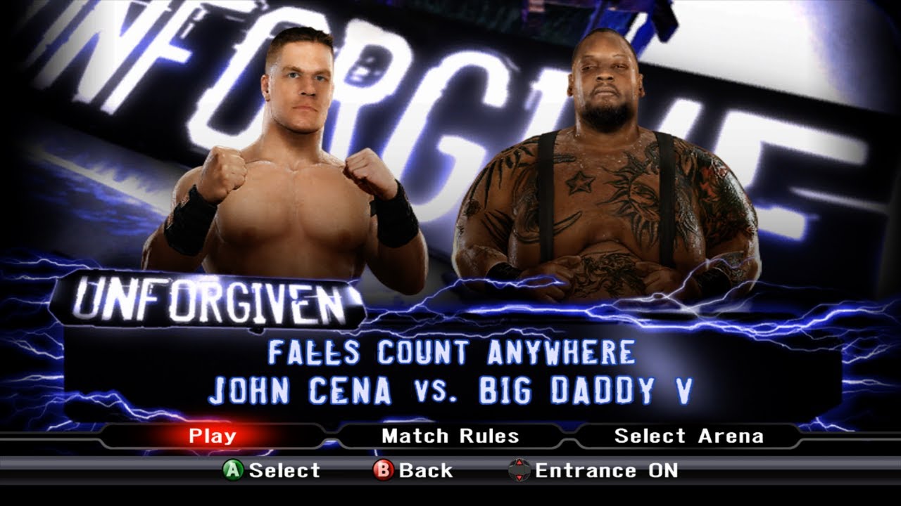 WWE SmackDown vs. RAW 2009 - John Cena vs. Big Daddy V - Falls Count
