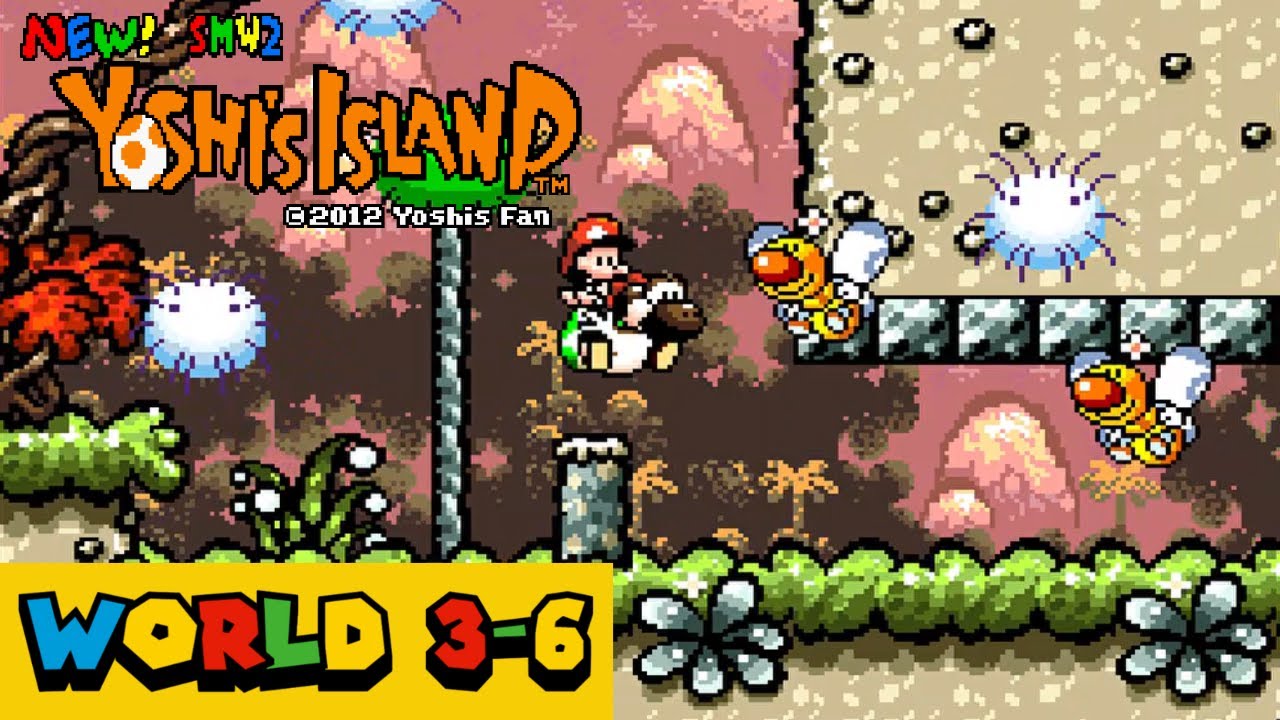New SMW2 Yoshi's Island: 3-6: A Fuzzy Paradise - YouTube