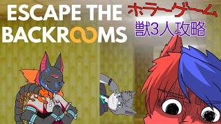 ケモノ三人backrooms探検隊！！「ホラゲーコラボ」