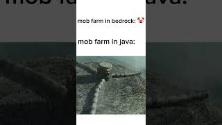 mob farm in bedrock vs java | #minecraft #memes #reels #shorts #trending #viral #minecraftmemes