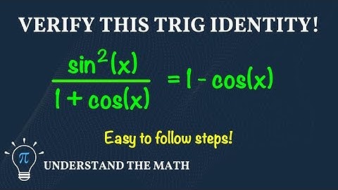 How to Verify Trigonometric Identities: Example 1