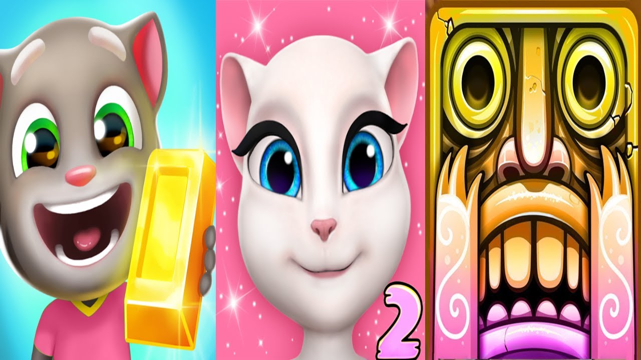 iGameBox😹Talking Tom Gold Run🆚My Talking Angela 2🆚Temple Run 2😍Kid gameplay 