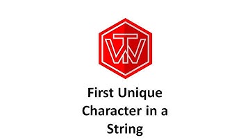 First Unique Character in a String | LeetCode 387 | Amazon Coding Interview Tutorial