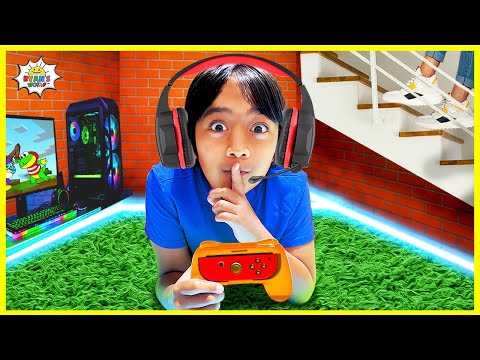 Ryan's Secret Gaming Room and more 1 hr kids video!