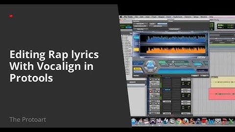 Editing Rap lyrics With Vocalign in Protools
