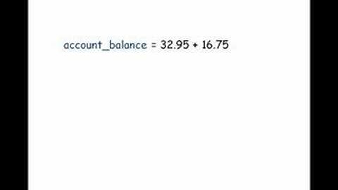 Simple Assignment Statements