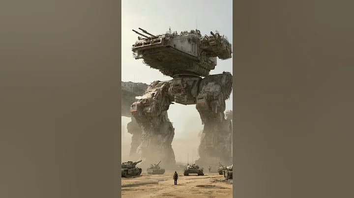 Desert Battlefield Mech Crouch