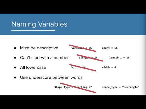 Programming with Variables