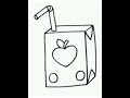 رسم علبه عصير خطوة بخطوة Juice Packet Drawing Step By Step Shorts 