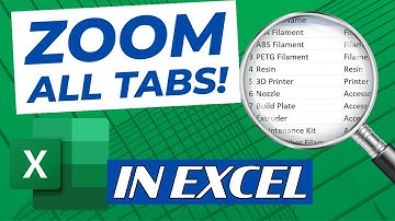 How to Zoom In or Out on All Tabs at Once in Excel