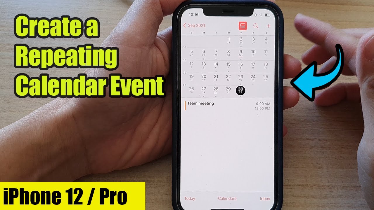 iPhone 12 How to Create a Recurring/Repeating Calendar Event YouTube