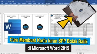 Panduan Lengkap Cara Membuat Kartu Iuran SPP Bolak Balik di Microsoft Word • #SimpleNewsVideo