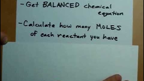 Limiting Reagent - How To