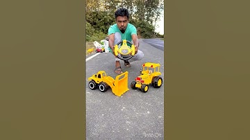 Remote control excavator and tractor unboxing & tasting |#shorts