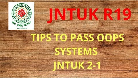 JNTUK R19 TIPS TO PASS OOPS