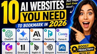 10 AI Websites You Need to Bookmark in 2026 | Best FREE AI Tools You Should Use Update