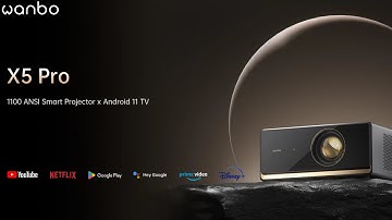 Wanbo X5 Pro Projector-1100 ANSI Smart Projector with Android 11 TV#wanbo #wanbox5pro#projector