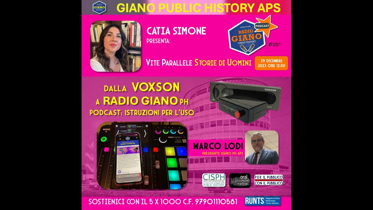 DALLA VOXSON A RADIO GIANO PH. PODCAST: Istruzioni per l’uso | Catia Simone dialoga con Marco LODI
