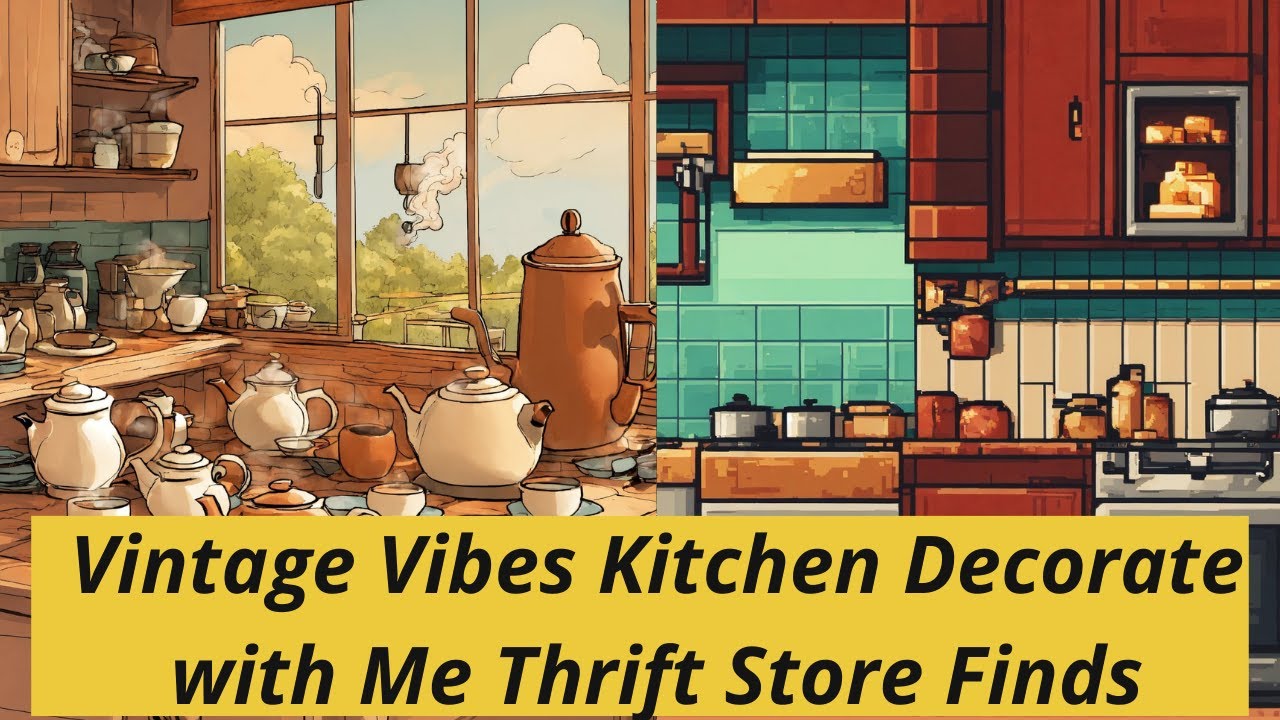 Vintage Vibes Kitchen Decorate with Me Thrift Store Finds - YouTube