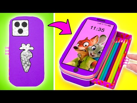 🥕📱 Make Judy Hopps’ Carrot-Phone! DIY Pencil Case with a Fun Twist #zootopia #diy
