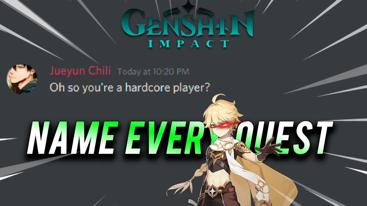 Will you be able to NAME EVERY QUEST in Genshin?